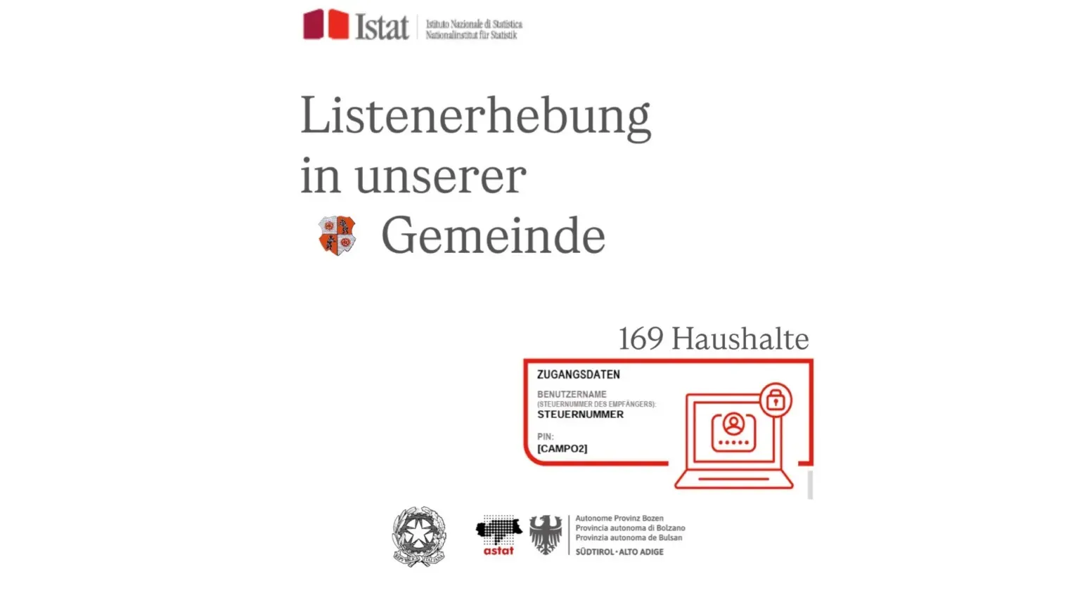 Censimento permanente 2025 – Rilevazione da lista a Tesimo