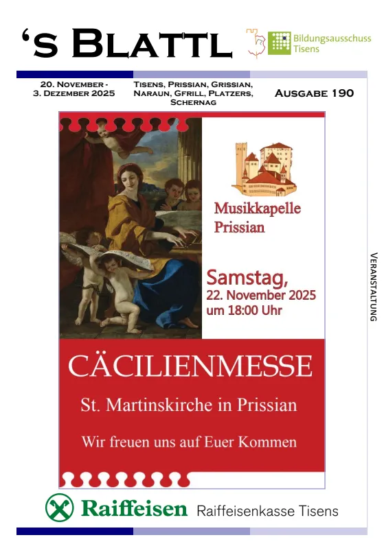 's Blattl 20.11. - 03.12.2025 's Blattl 20.11. - 03.12.2025