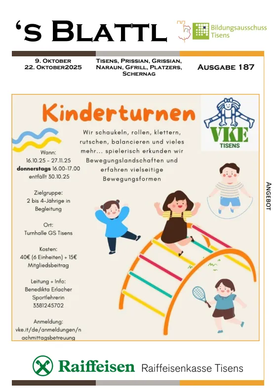 's Blattl 09.10. - 22.10.2025 's Blattl 09.10. - 22.10.2025