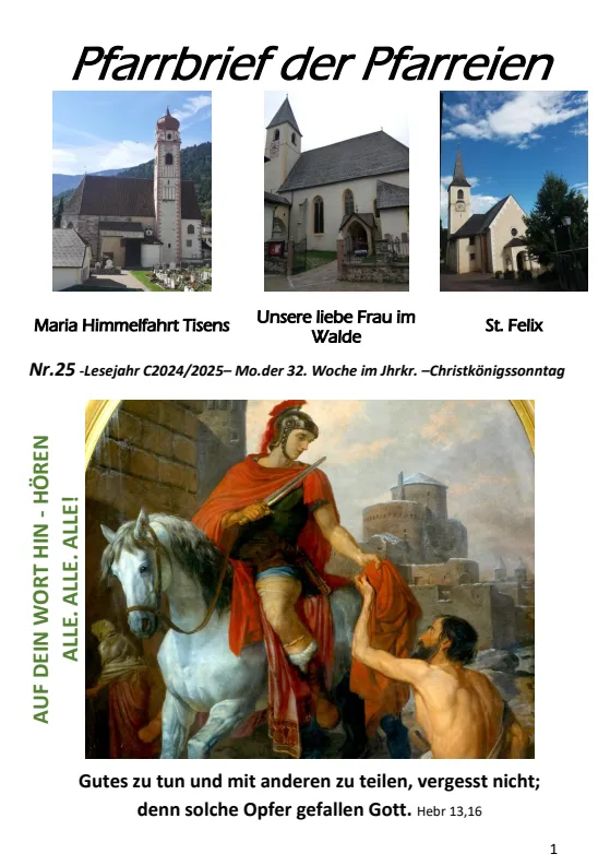 Lettera parrocchiale 10.11.- 23.11.2025 Lettera parrocchiale 10.11.- 23.11.2025