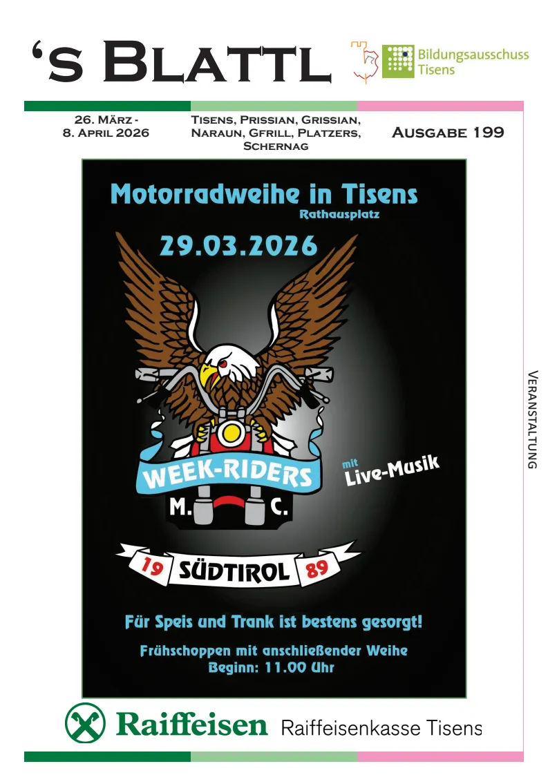 's Blattl 26.03. - 08.04.2026 